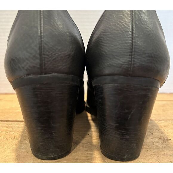 Kelly & Katie Womens Matte Black Faux Leather Slip On Booties Size 7.5 - Picture 5 of 10